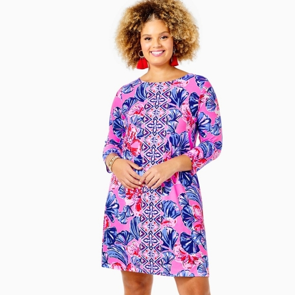 Lilly Pulitzer Dress Ophelia Swing Plumeria Pink NEW Summer XS 0 2 Engineered - Picture 4 of 7